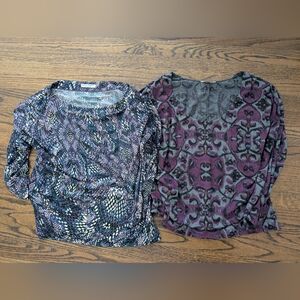 Stylish Women's Tops - Purple and Gray